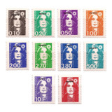 Série Completa Selo 32-41 Maiote França Marianne De Briat