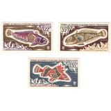 Série Completa Selo 43-45 Terras Austrais Peixes Antárticos
