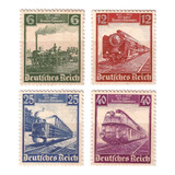 Série Completa Selo 539-42 Alemanha 100 Anos Estradas Ferro