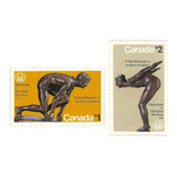 Série Completa Selo 559-560 Canadá 1975 Olimpíadas Montreal