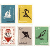 Série Completa Selo 654-58 Holanda 1956 Jogos Olímpicos Novo