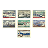 Série Completa Selo 69-75 Grécia 1958 Portos E Embarcações
