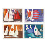 Série Completa Selo 756-759 Inglaterra 1975 Barcos De Regata
