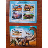 Serie E Bloco De Selos Animais Pré Históricos - Dinossauros