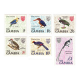 Série Parcial Selo 215-20 Gâmbia Aves