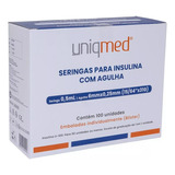 Seringa De Insulina 0,5ml C/agulha Fixa