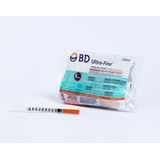 Seringa De Insulina Bd Ultra-fine 100 Ui De 6 Mm Com 10 Un