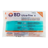 Seringa De Insulina Bd Ultrafine 100ui Agulha 8mmx0,3mm C/10 Capacidade Em Volume 1 Ml