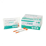 Seringa Insulina 1,0ml C/agulha 6x025mm 31g Cx C/100 Uniqmed