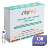 Seringa Insulina 6mm X 0,25mm Ultrafina 1 Ml Uniqmed 100 Un