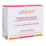 Seringa P/ Insulina 1ml (100ui) Agulha 5x0,23mm 32g Uniqmed
