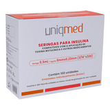Seringa P/ Insulina 1ml (100ui) Agulha 5x0,23mm 32g Uniqmed