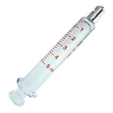 Seringa Vidro Bico Luer Lock Metal 5ml Frete Gratis