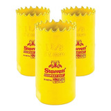 Serra Copo Bimetálica 29mm - 1.1/8 Starrett Aço Rápido 3 Un.