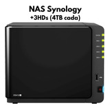 Servidor Nas Synology Diskstation Ds412 Com 4 Baias 3hds 4tb
