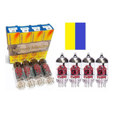 Set: Quarteto Casado El84 Jj + 04pçs. 12ax7 Jj Tesla