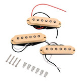 Set Captadores Ronsani Single Alnico V P/ Guitarra Strato Cor Bege