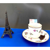 Set Com 4 Xícaras/pires De Café Em Porcelana Francesa Limoge