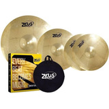 Set Jogo Kit Pratos Bateria Zeus Beginner Capa Barato 