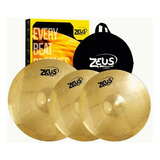 Set Kit Pratos Bateria Zeus Beginner Set A Hihat 13' Cr 16' 