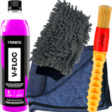 Shampoo V-floc Toalha Secagem Luva Microfibra