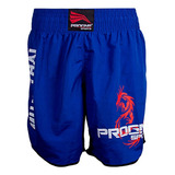Short Calção Muay Thai Luta Masculino Azul Progne