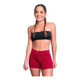 Short Curto Feminino Cintura Alta Fitness