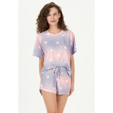 Short Doll Manga Curta Tie Dye Cor Com Amor
