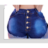 Short Jeans Feminino Cintura Alta Levanta Bumbum 