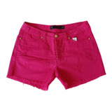 Short Jeans Feminino Colorido Mom Pink