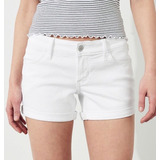 Short Jeans Hollister Feminino Branco &