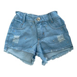 Short Jeans Hot Pants Feminino Infantil E Juvenil Mini Diva