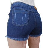 Short Jeans Zoomp Feminino Com Puídos