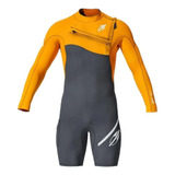 Short John Mormaii Chestzip Flexxxa Pro 1mm Manga Longa
