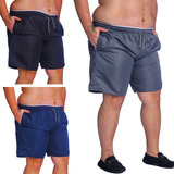 Short Masculino Tactel Reforçado Kit Com 3 Plus G1 G2 G3