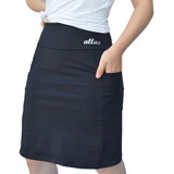 Short Saia Fitness Evangélica Bolso Uv50 Compressão Academia