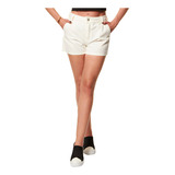 Short Sarja Feminino Cintura Média Sawary