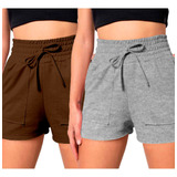 Shortinho Kit 2 Peças Modela Corpo Unissex Soltinho Básico