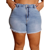 Shorts Barra Desfiada Plus Size Revanche