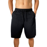 Shorts Bermuda Masculino Moletinho Amarração Confortável