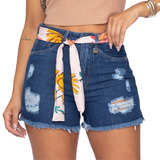 Shorts Boyfriend Mom Jeans Feminina Destroyed