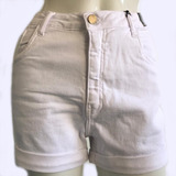 Shorts Feminino Evt Mid Drop Branco - Eventual Jeans - 42