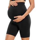 Shorts Gestante Bermuda Curta Suplex Grávida Suporte Barriga