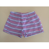 Shorts Infantil Feminino Listrado C/elástico Hering