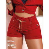 Shorts Jeans Feminina Pitbull Original Ref