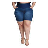 Shorts Jeans Feminino Plus Size Grávida Super Stretch 1738