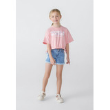 Shorts Jeans Infantil Menina Cintura Alta