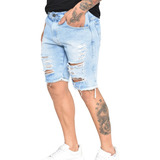 Shorts Jeans Masculino Bermuda Sarja Azul