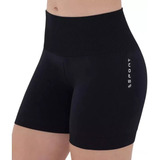 Shorts Levanta Bumbum Academia Sem Costura Lupo Preto
