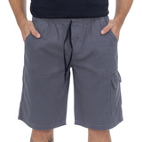 Shorts Masculino Bermuda Bolso Cós Elastico